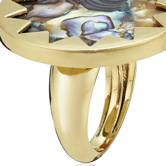 NWOT House of Harlow 1960 boho abalone opal ring - Picture 2 of 7